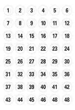 Zahlen-Sticker - rund (4124)