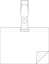 Laminier-Namensschild aus Kunststoff, Detailansicht