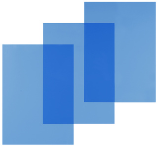 Einbanddeckel, blau transparent