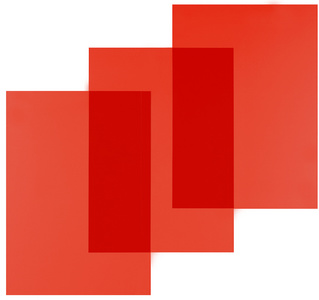 Einbanddeckel, rot transparent