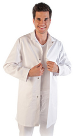 Visuel de référence: Blouse agroalimentaire conforme HACCP, en utilisation