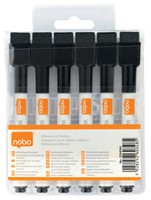 Whiteboard-Marker, schwarz, 6er Set