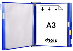 Wandsichttafelsystem, A3, inkl. 10 Sichttafeln - blau