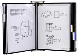 Wandsichttafelsystem, A3, inkl. 10 Sichttafeln - schwarz