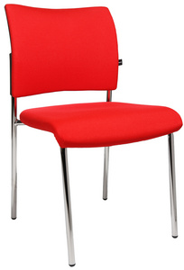 Besucherstuhl "Visit 10 Polster", rot