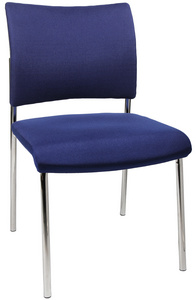 Besucherstuhl "Visit 10 Polster", blau