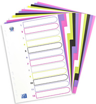  Kunststoff-Register myColour, 12-teilig