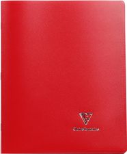Cahier piqûre couverture polypro, rouge