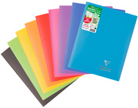 Cahier piqûre couverture polypro, assorti