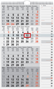 Wandkalender "4-Monatskalender Kombi Planer 4"
