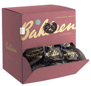Weihnachts-Gebäck "Lebkuchen-Brezel" im Display