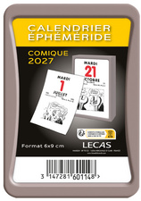 Calendrier calendrier éphéméride, 60 x 90 mm, bloc comique