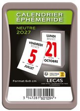 Calendrier calendrier éphéméride, 60 x 90 mm, bloc neutre
