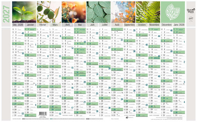  Calendrier mural "Equology", face 1
