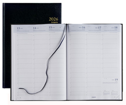 Buchkalender "OMEGA", schwarz - 210 x 290 mm