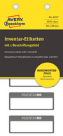 Inventar-Etiketten mit 1 Beschriftungsfeld