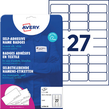 Etiquette pour badge - rectangulaire