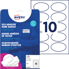 Etiquette pour badge - ovale
