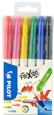 Radierbarer Fasermaler FRIXION COLORS, 6er Kunststoffetui