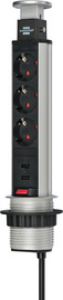  Steckdoseneinheit "Tower-Power", 3-fach, 2 USB-Anschlüsse