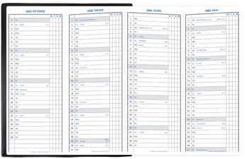 Agenda de poche "ANOSLIM", grille