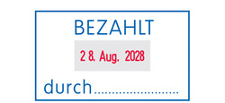 Abdruckbeispiel: BEZAHLT