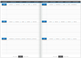 Agenda scolaire "WHEN 21", A4 - grille