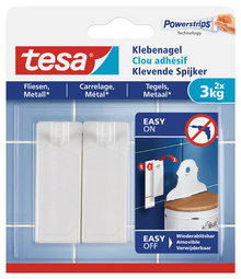 Powerstrips(R) Clou adhésif - pour carrelage & métal, 2 x 3 kg