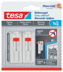 Powerstrips(R) Klebenagel - für Tapeten & Putz, 2 x 1 kg