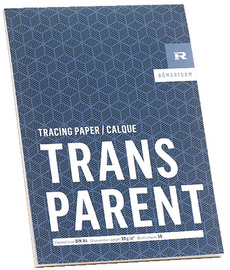 Künstlerblock "TRANSPARENT" - Kopfgeleimt