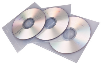 Symbolbild: CD-/DVD-Hülle, PP, transparent (Lieferung mit 2-fach Lochung)