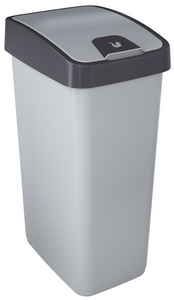 Poubelle "magne", argent / anthracite