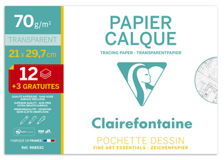 Transparentpapier, DIN A4, in Sammelmappe - Aktionspack