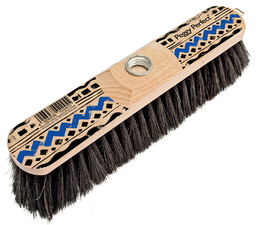 Holz-Besen lackiert, Naturhaar