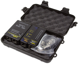 Netzwerk Kabeltester mit PoE Finder, in Kunststoffbox