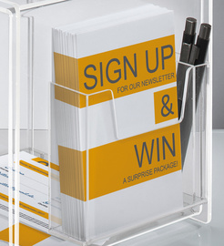 Compartiment supplémentaire pour brochures et crayons