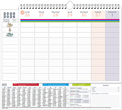   Calendrier FAMILY PLANNER HEBDO, ouvert
