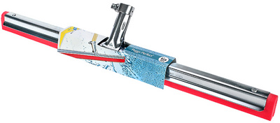 Wasserschieber Metall, rote Moosgummilippe