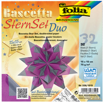 Faltblätter Bascetta-Stern Duo, lila / anthrazit