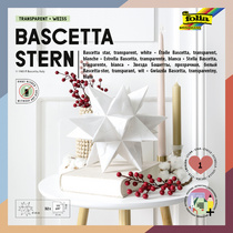 Feuilles de papier pliable étoile Bascetta transparent, blanc