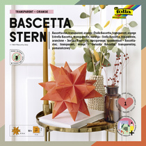 Feuilles de papier pliable étoile Bascetta transparent, orange