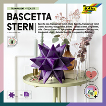 Feuilles de papier pliable étoile Bascetta transparent, violet