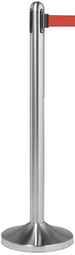 Absperrsystem RETRACTABLE - Set, chrom / rot