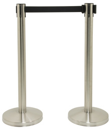 Absperrsystem RETRACTABLE chrom - 2er Set