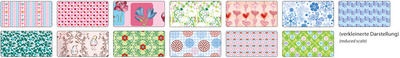 Carton à motif "romantique", nuancier