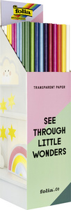 Papier transparent, présentoir