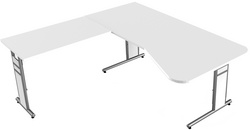 Symbolbild zeigt eine Eck-Konfiguration mit Anbau-Schreibtisch