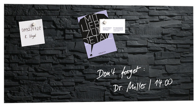 Tableau magnétique en verre "artverum"design, ardoise