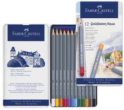 Aquarellstifte GOLDFABER, 12er Metalletui