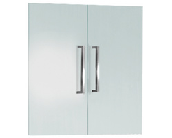 Zubehör: Vorbautüren-Set, 2 Ordnerhöhen, aus Glas